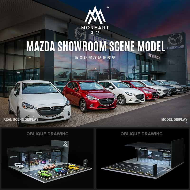 Mazda 4S shop car showroom lighting scene model 1