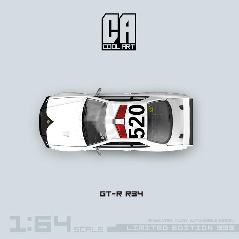 GT-R R34- Front and Rear Open Cover Police Car 2