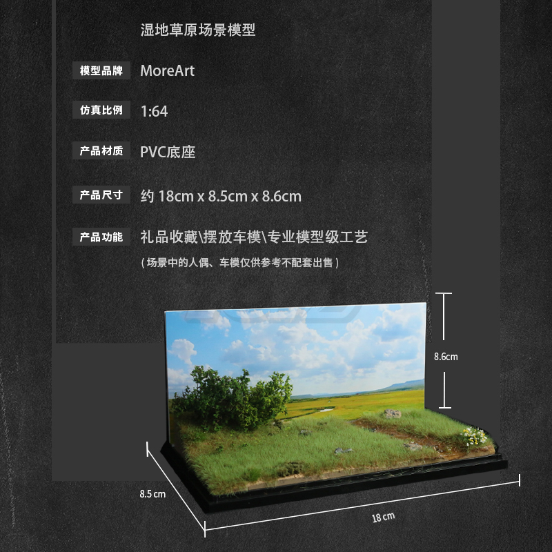 Wetland grassland scene simulation model 6