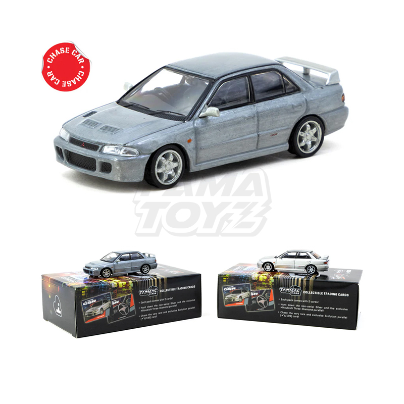 Mitsubishi Lancer GSR Evolution Silver Special Edition with Tarmac Cards 4