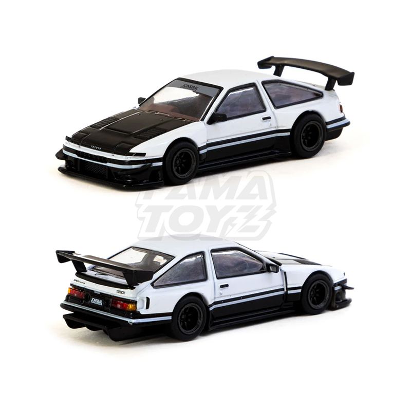 Toyota Sprinter Trueno AE86 Widebody White Black with Tarmac Cards 2