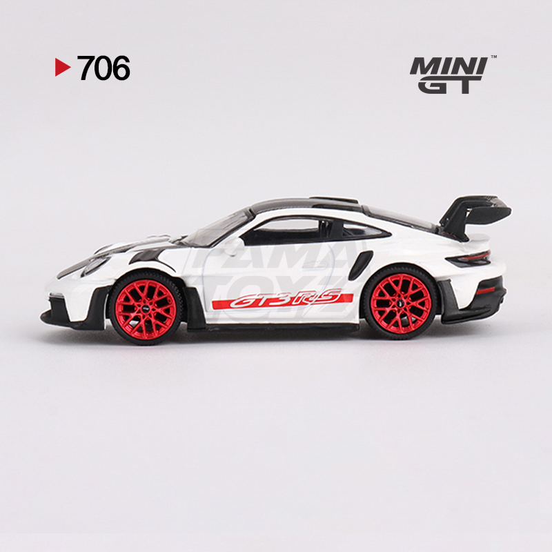 Porsche 911 (992) GT3 RS Weissach Package White with Pyro Red 2