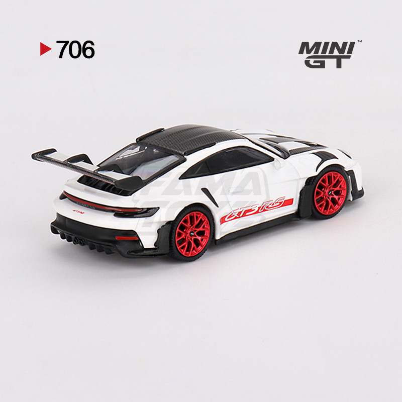 Porsche 911 (992) GT3 RS Weissach Package White with Pyro Red 3
