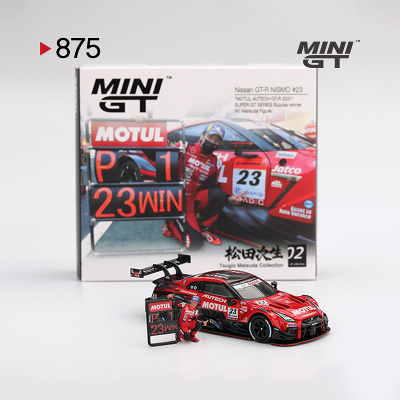 Nissan GT-R NISMO 23 MOTUL AUTECH GT-R 2021 SUPER GT SERIES Suzuka winner W Matsuda Figure Tsugio Matsuda Collection No2 1